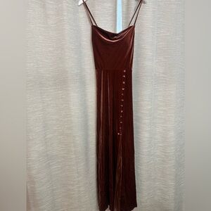 Revelry Velvet Billie Bridesmaid Dress Terracotta